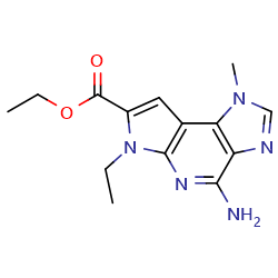 ethyl7-amino-10-ethyl-3-methyl-3,5,8,10-tetraazatricyclo[7,3,0,02,?]dodeca-1(9),2(6),4,7,11-pentaene-11-carboxylateͼƬ