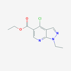 Ethyl4-chloro-1-ethyl-1H-pyrazolo[3,4-b]pyridine-5-carboxylateͼƬ