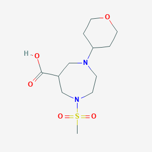 1-Methanesulfonyl-4-(tetrahydro-pyran-4-yl)-[1,4]diazepane-6-carboxylic acidͼƬ