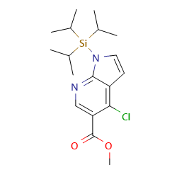 1H-Pyrrolo[2,3-B]pyridine-5-carboxylicacid,4-chloro-1-[tris(1-methylethyl)silyl]-,methylesterͼƬ