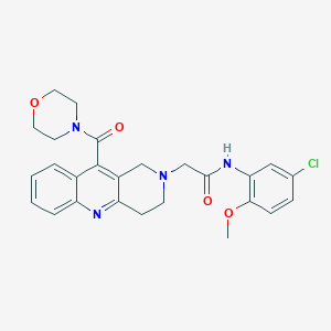 N-(5-Chloro-2-methoxyphenyl)-2-(10-(morpholine-4-carbonyl)-3,4-dihydrobenzo[b][1,6]naphthyridin-2(1H)-yl)acetamide图片