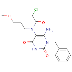 N-(6-amino-1-benzyl-2,4-dioxo-1,2,3,4-tetrahydropyrimidin-5-yl)-2-chloro-N-(3-methoxypropyl)acetamideͼƬ