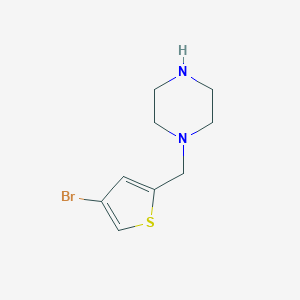 1-[(4-Bromo-2-thienyl)methyl]piperazineͼƬ