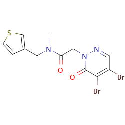 2-(4,5-dibromo-6-oxo-1,6-dihydropyridazin-1-yl)-N-methyl-N-[(thiophen-3-yl)methyl]acetamideͼƬ