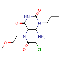 N-(6-amino-2,4-dioxo-1-propyl-1,2,3,4-tetrahydropyrimidin-5-yl)-2-chloro-N-(2-methoxyethyl)acetamideͼƬ