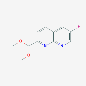 2-(Dimethoxymethyl)-6-fluoro-1,8-naphthyridineͼƬ