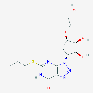 3-[(1R,2S,3S,4S)-2,3-Dihydroxy-4-(2-hydroxyethoxy)cyclopentyl]-3,6-dihydro-5-(propylthio)-7H-1,2,3-triazolo[4,5-d]pyrimidin-7-oneͼƬ