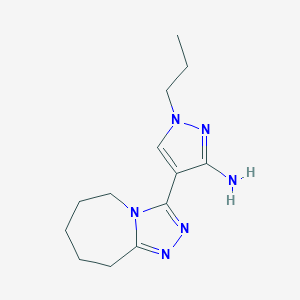 1-propyl-4-(6,7,8,9-tetrahydro-5H-[1,2,4]triazolo[4,3-a]azepin-3-yl)-1H-pyrazol-3-amineͼƬ