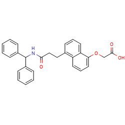 2-[[5-[3-(benzhydrylamino)-3-oxo-propyl]-1-naphthyl]oxy]aceticacidͼƬ