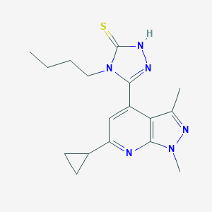 4-butyl-5-(6-cyclopropyl-1,3-dimethyl-1H-pyrazolo[3,4-b]pyridin-4-yl)-4H-1,2,4-triazole-3-thiolͼƬ