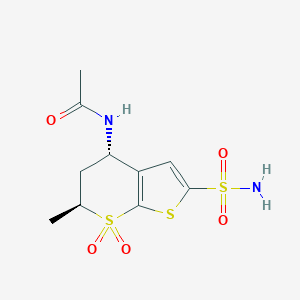 N-6-Methyl-7,7-dioxo-2-sulfamoyl-5,6-dihydro-4H-thieno[2,3-b]thiopyran-4-yl]acetamideͼƬ