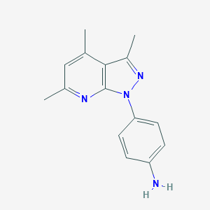 4-{3,4,6-Trimethyl-1H-pyrazolo[3,4-b]pyridin-1-yl}anilineͼƬ