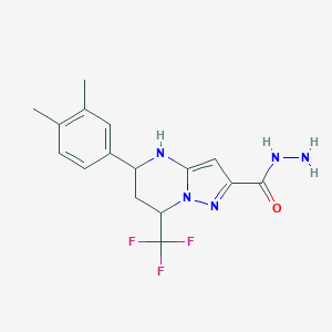 5-(3,4-dimethylphenyl)-7-(trifluoromethyl)-4,5,6,7-tetrahydropyrazolo[1,5-a]pyrimidine-2-carbohydrazideͼƬ