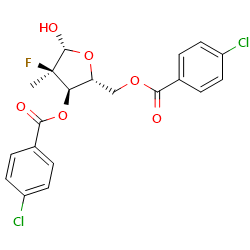 (2R,3R,4R,5R)-2-[(4-chlorobenzoyloxy)methyl]-4-fluoro-5-hydroxy-4-methyloxolan-3-yl4-chlorobenzoateͼƬ