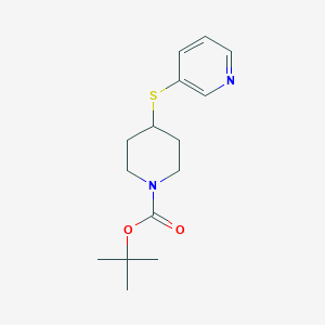 4-(Pyridin-3-ylsulfanyl)-piperidine-1-carboxylic acid tert-butyl esterͼƬ