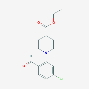 Ethyl 1-(5-chloro-2-formylphenyl)piperidine-4-carboxylateͼƬ