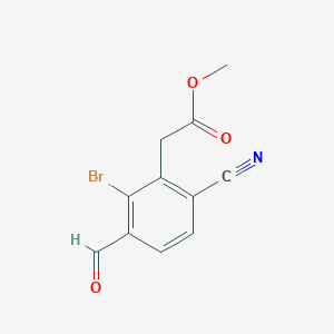 Methyl 2-bromo-6-cyano-3-formylphenylacetateͼƬ