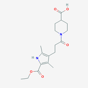 1-{3-[5-(ethoxycarbonyl)-2,4-dimethyl-1H-pyrrol-3-yl]propanoyl}piperidine-4-carboxylic acidͼƬ