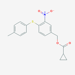 4-[(4-Methylphenyl)sulfanyl]-3-nitrobenzyl cyclopropanecarboxylateͼƬ