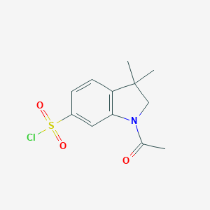 1-Acetyl-3,3-dimethyl-2,3-dihydro-1H-indole-6-sulfonyl chlorideͼƬ