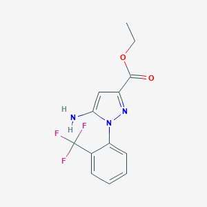 Ethyl 5-amino-1-[2-(trifluoromethyl)phenyl]pyrazole-3-carboxylateͼƬ