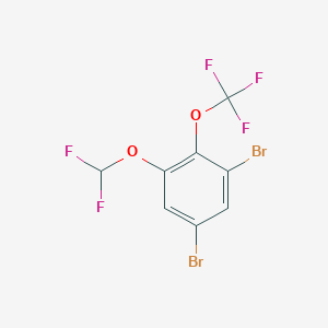 1,5-Dibromo-3-difluoromethoxy-2-(trifluoromethoxy)benzeneͼƬ