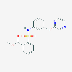 Methyl 2-{[3-(2-pyrazinyloxy)anilino]sulfonyl}benzenecarboxylateͼƬ