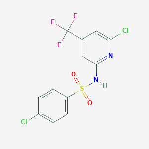 4-Chloro-N-(6-chloro-4-trifluoromethyl-pyridin-2-yl)-benzenesulfonamideͼƬ