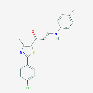 (E)-1-[2-(4-Chlorophenyl)-4-methyl-1,3-thiazol-5-yl]-3-(4-toluidino)-2-propen-1-oneͼƬ