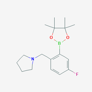 1-(4-Fluoro-2-(4,4,5,5-tetramethyl-1,3,2-dioxaborolan-2-yl)benzyl)pyrrolidineͼƬ