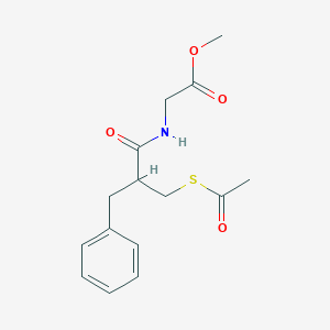 N-[2-[(Acetylthio)methyl]-1-oxo-3-phenylpropyl]glycine Methyl EsterͼƬ