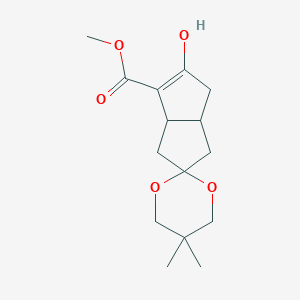 Methyl 5'-hydroxy-5,5-dimethyl-3',3'a,4',6'a-tetrahydro-1'H-spiro[1,3-dioxane-2,2'-pentalene]-6'-carͼƬ