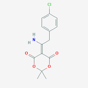 5-[1-Amino-2-(4-chlorophenyl)ethylidene]-2,2-dimethyl-1,3-dioxane-4,6-dioneͼƬ