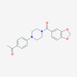 1-[4-[4-(1,3-Benzodioxole-5-carbonyl)piperazin-1-yl]phenyl]ethanoneͼƬ