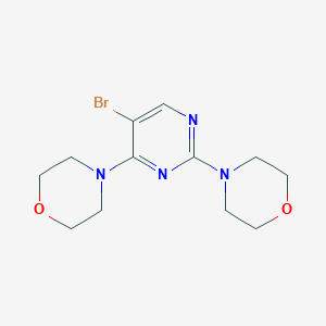 4-[5-Bromo-4-(morpholin-4-yl)pyrimidin-2-yl]morpholineͼƬ