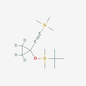 1-(tert-Butyldimethylsilyloxy)-1-(2'-trimethylsilyl)ethynyl-cyclopropane-d4ͼƬ