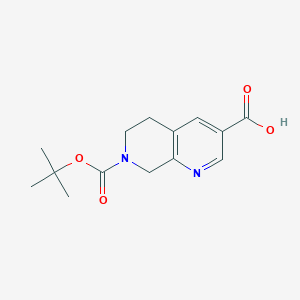 7-(Tert-Butoxycarbonyl)-5,6,7,8-tetrahydro-1,7-naphthyridine-3-carboxylicacidͼƬ