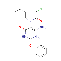 N-(6-amino-1-benzyl-2,4-dioxo-1,2,3,4-tetrahydropyrimidin-5-yl)-2-chloro-N-(3-methylbutyl)acetamideͼƬ