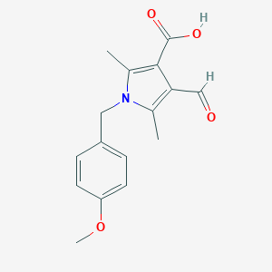 4-formyl-1-[(4-methoxyphenyl)methyl]-2,5-dimethyl-1H-pyrrole-3-carboxylicacidͼƬ