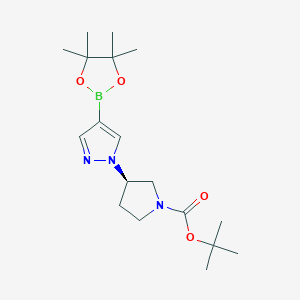 Tert-butyl(3R)-3-[4-(tetramethyl-1,3,2-dioxaborolan-2-yl)-1H-pyrazol-1-yl]pyrrolidine-1-carboxylateͼƬ