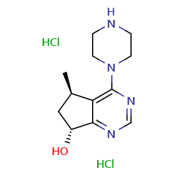 (5R,7R)-5-methyl-4-piperazin-1-yl-6,7-dihydro-5H-cyclopenta[d]pyrimidin-7-oldihydrochlorideͼƬ