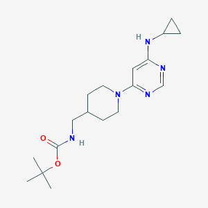 [1-(6-Cyclopropylamino-pyrimidin-4-yl)-piperidin-4-ylmethyl]-carbamic acid tert-butyl esterͼƬ