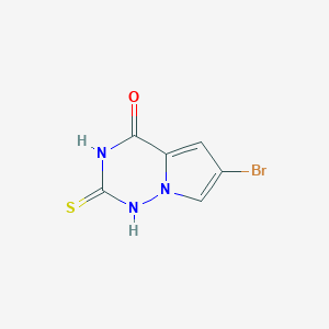 6-bromo-2-sulfanylidene-1H,2H,3H,4H-pyrrolo[2,1-f][1,2,4]triazin-4-one图片