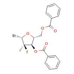 [(2R,3R,4R,5S)-3-Benzoyloxy-5-bromo-4-fluoro-4-methyloxolan-2-yl]methylbenzoateͼƬ
