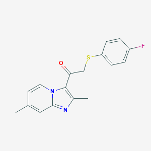 1-(2,7-dimethylimidazo[1,2-a]pyridin-3-yl)-2-[(4-fluorophenyl)sulfanyl]-1-ethanoneͼƬ
