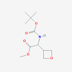 Methyl2-((tert-butoxycarbonyl)amino)-2-(oxetan-3-yl)acetateͼƬ