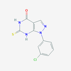 1-(3-chlorophenyl)-6-mercapto-1,5-dihydro-4H-pyrazolo[3,4-d]pyrimidin-4-oneͼƬ