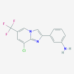 3-[8-Chloro-6-(trifluoromethyl)imidazo[1,2-a]pyridin-2-yl]anilineͼƬ