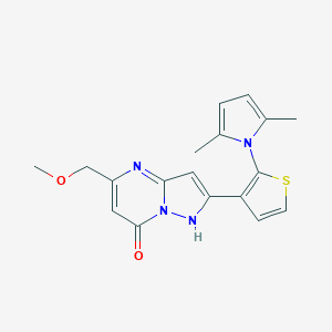 2-[2-(2,5-Dimethyl-1H-pyrrol-1-yl)-3-thienyl]-5-(methoxymethyl)pyrazolo[1,5-a]pyrimidin-7-olͼƬ