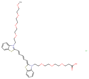 N-(m-PEG4)-N'-(Acid-PEG3)-benzothiazole Cy5ͼƬ